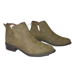 Serra Khaki Perforated Booties